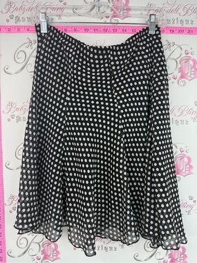 VAMP skirt polkadot dotted Classic Black and White Polka Dot Circle Skirt